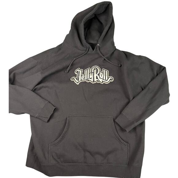 Jelly Roll Hoodie 4XL Black Skull Crown Graphic Pullover Sweatshirt Rap - Picture 1 of 9